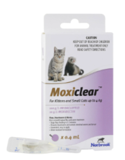 Moxiclear Fleas & Worm Spot-On Solution For Cats | VetSupply